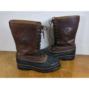 Sorel Maverick Waterproof SNOW Boot Brown Leather NM1080-200 Mens Size 13 TALL